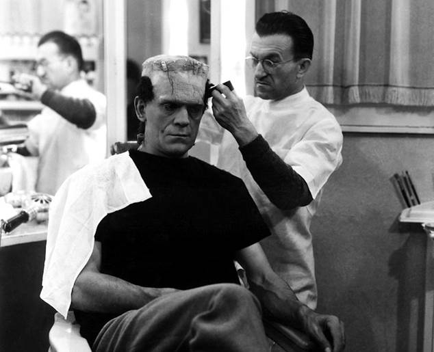 actor Boris Karloff  en Frankestein