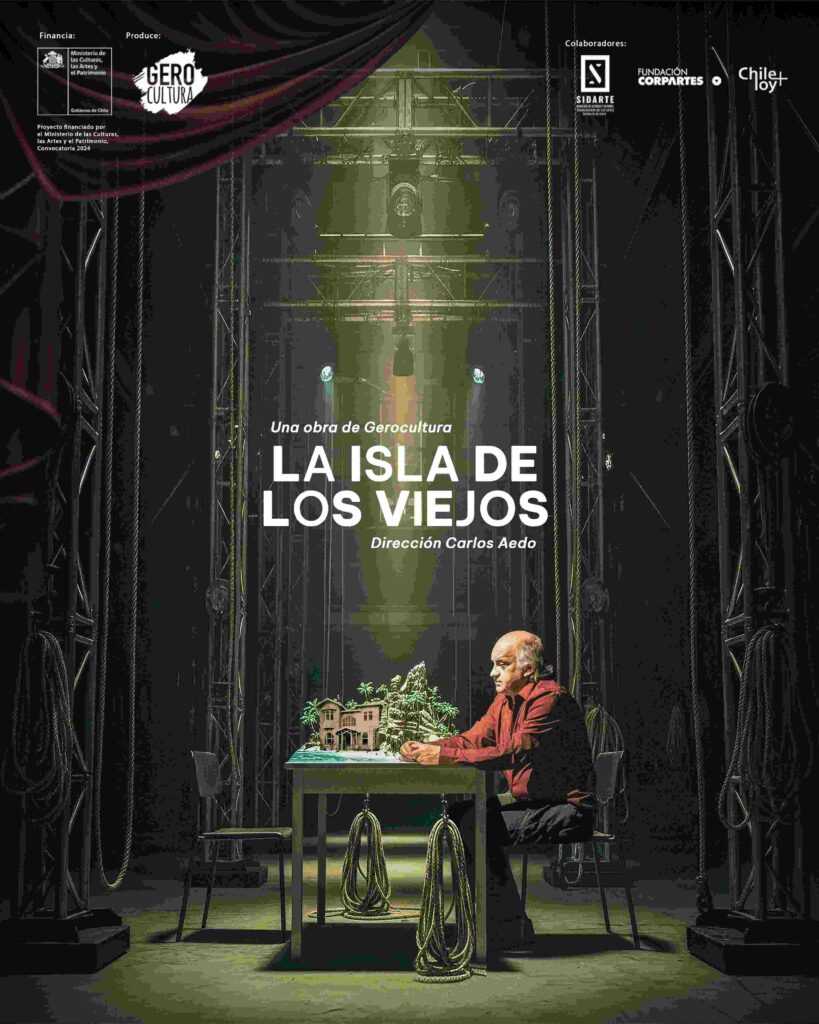 Afiche promocional de "La isla de los viejos", la nueva obra del colectivo Gerocultura.