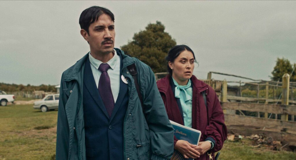 Margarita y Cucho, los personajes principales de "Lo que no se dijo", durante una de sus visitas de trabajo.