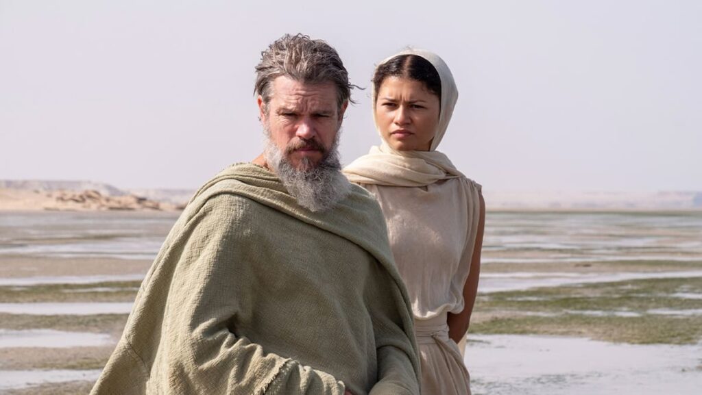 matt damon y zendaya en La odisea