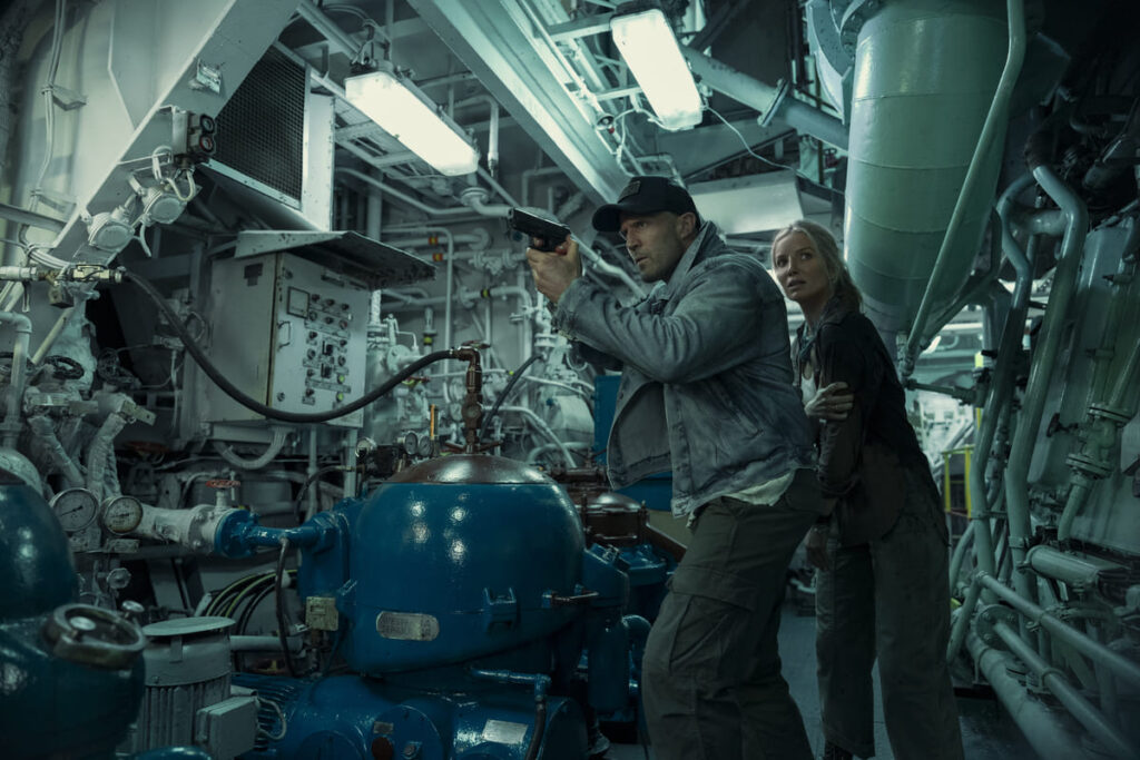jason statham y Annabelle Wallis en Codigo Venganza